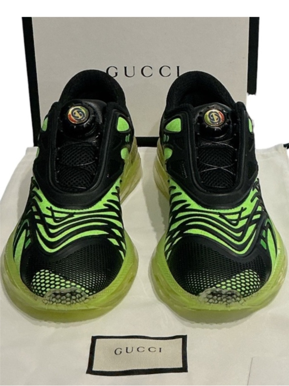 New authentic Gucci luxury designer men’s signature sneakers sz US 6.5 Gucci 6 - Picture 2 of 15